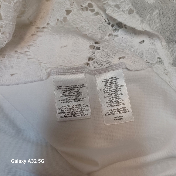 Anne Klein White Sleeveless Tie Front Tank Top Blusse Size S Offer Are Welcome - Picture 10 of 12